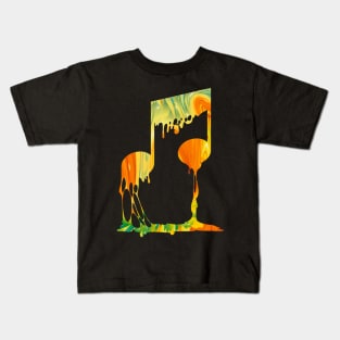 melting music note Kids T-Shirt